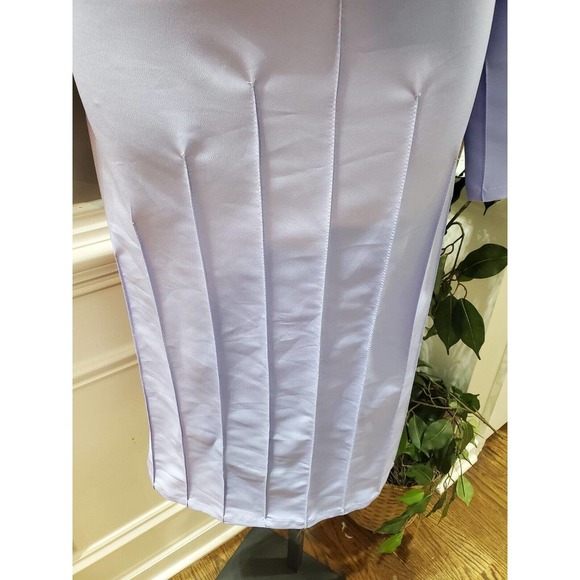 East Essence Blue Polyester Plain Koshibo Long Sleeve Knee Length Abaya Dress XL - Picture 4 of 11